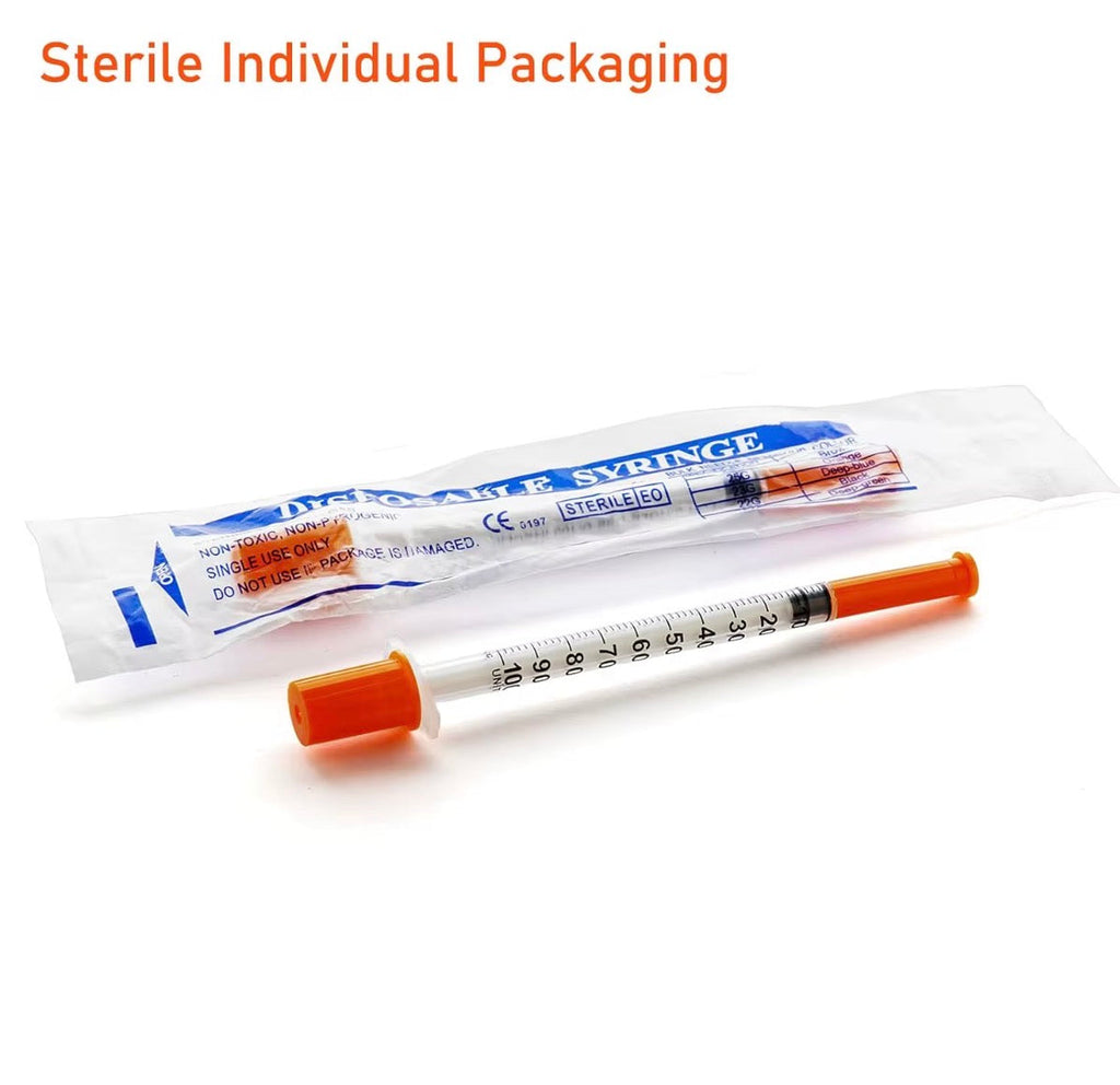 Sterile individual packaging for 1ml disposable syringe